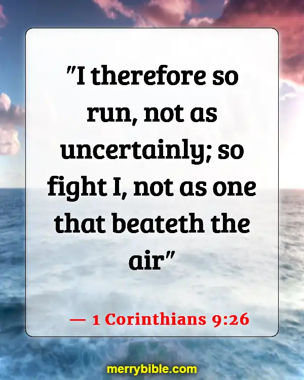 Bible Verse About Running The Race With Perseverance (1 Corinthians 9:26)