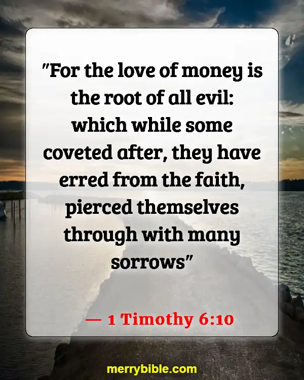Bible Verses About Material Possessions (1 Timothy 6:10)