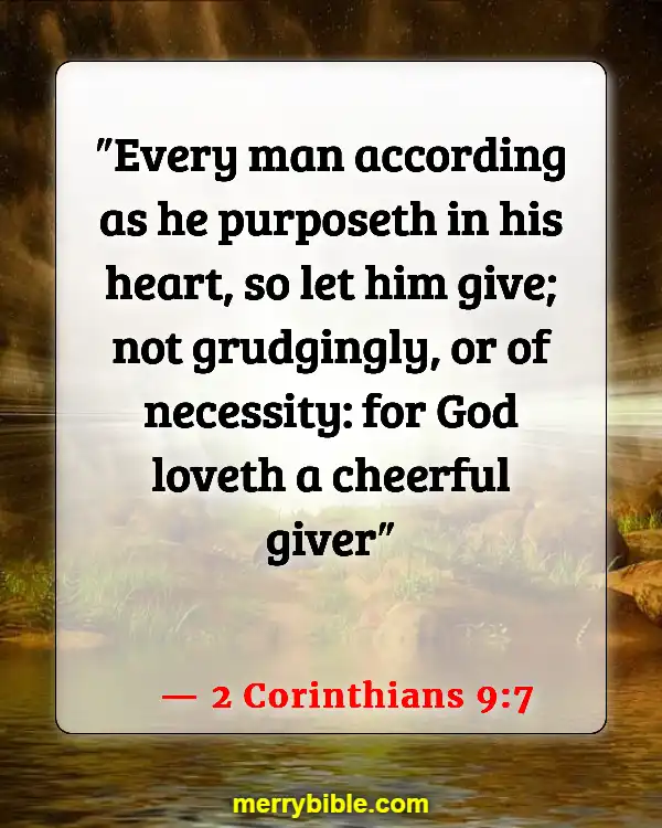 Bible Verses About Material Possessions (2 Corinthians 9:7)
