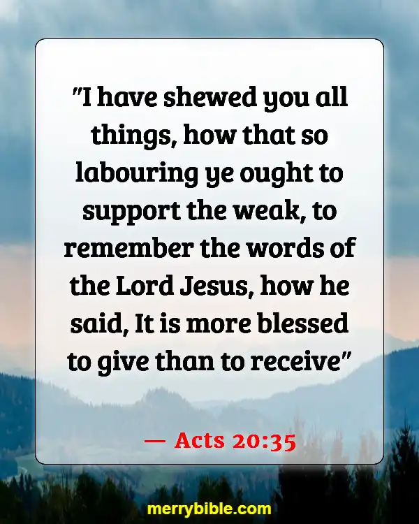Bible Verses About Material Possessions (Acts 20:35)