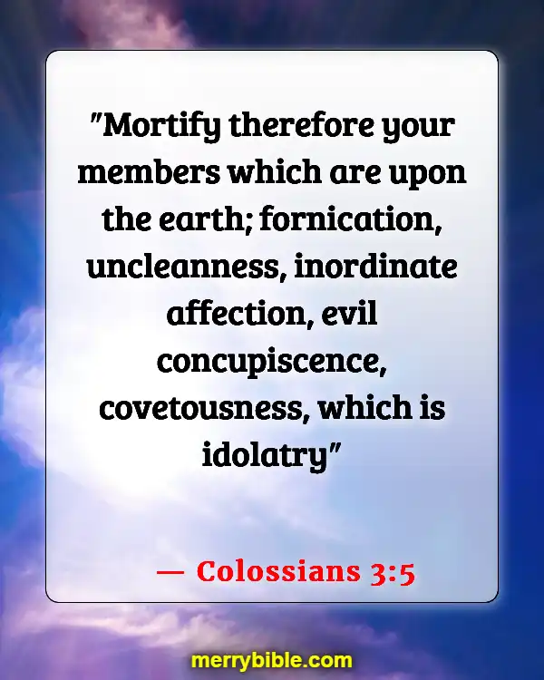 Bible Verses About Material Possessions (Colossians 3:5)