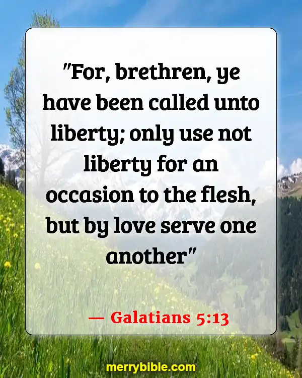 Bible Verses About God Holding Us Together In His Arms (Galatians 5:13)