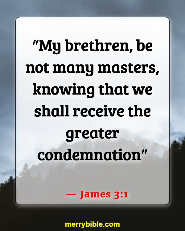 Bible Verses About Criticizing Pastors (James 3:1)