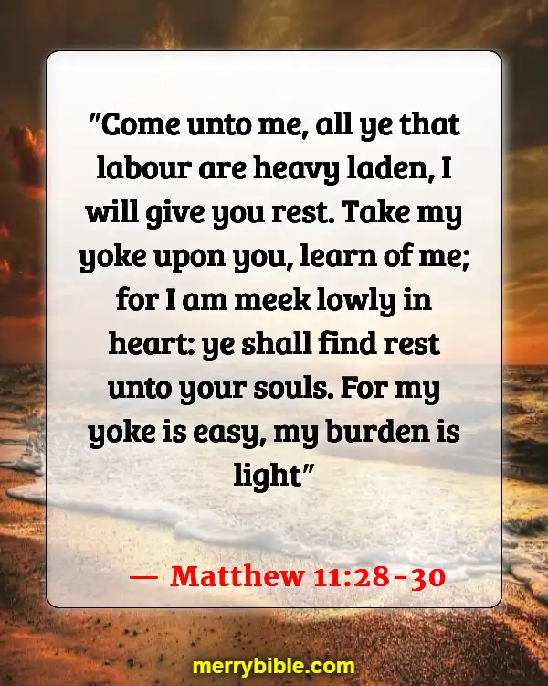 Bible Verses About Surrendering Your Life To God (Matthew 11:28-30)