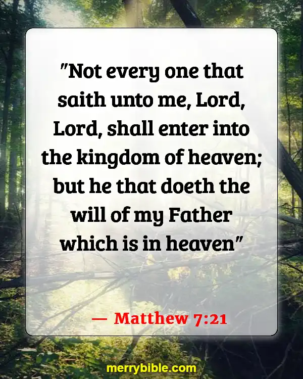 Bible Verses About Jesus Doing The Will Of The Father (Matthew 7:21)