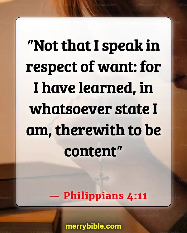 Bible Verses About Material Possessions (Philippians 4:11)