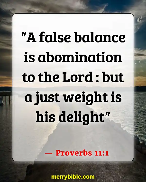 Bible Verses About Business Blessings (Proverbs 11:1)