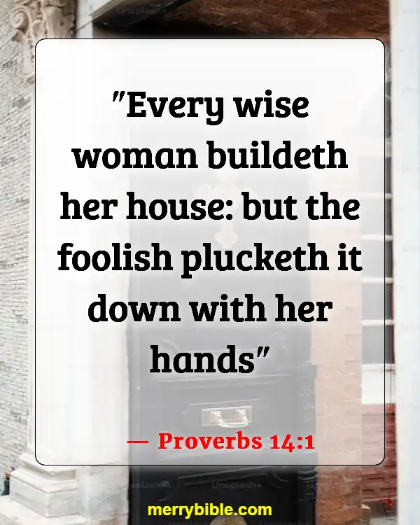 Bible Verse About Hard Working Woman (Proverbs 14:1)