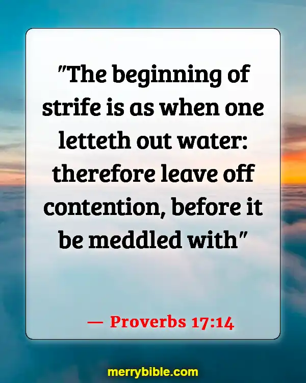 Bible Verses For Dealing With Difficult Family Members (Proverbs 17:14)