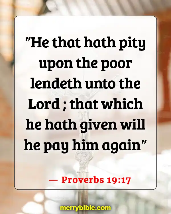 Bible Verses About Material Possessions (Proverbs 19:17)