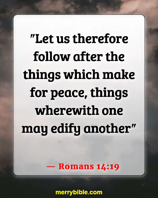 Bible Verses For Dealing With Difficult Family Members (Romans 14:19)