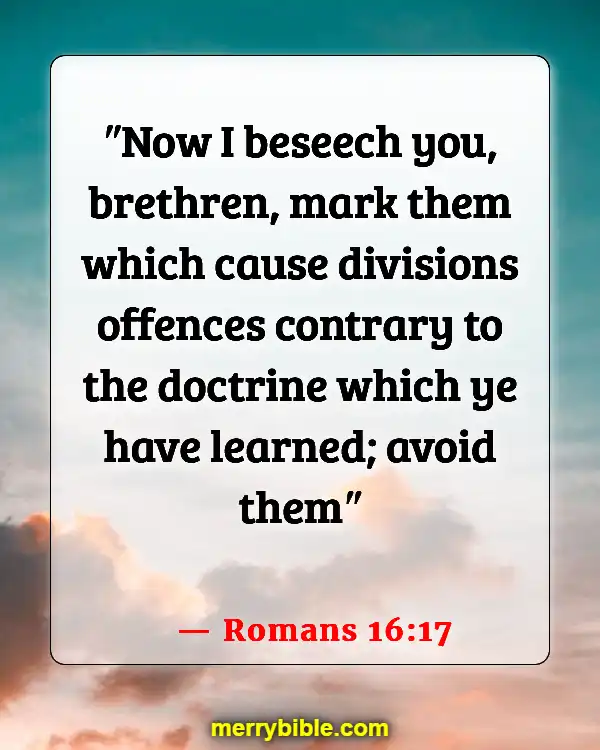 Bible Verses About Criticizing Pastors (Romans 16:17)