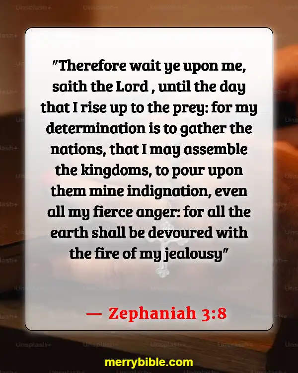 Bible Verses About Destruction Of The Earth By Fire (Zephaniah 3:8)