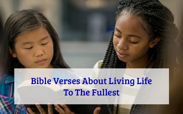 Bible Verses About Living Life To The Fullest